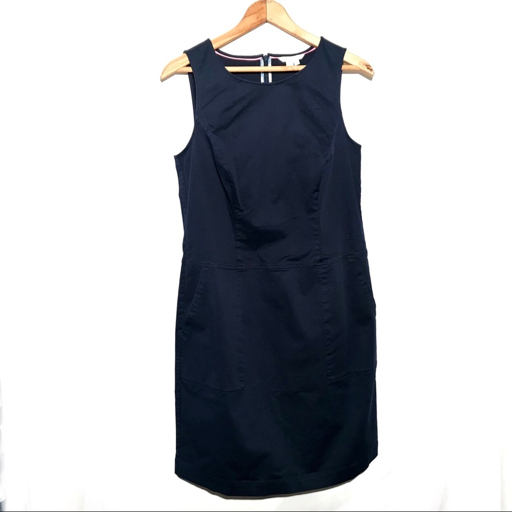 Boden | Navy classic sleeveless sheath dress